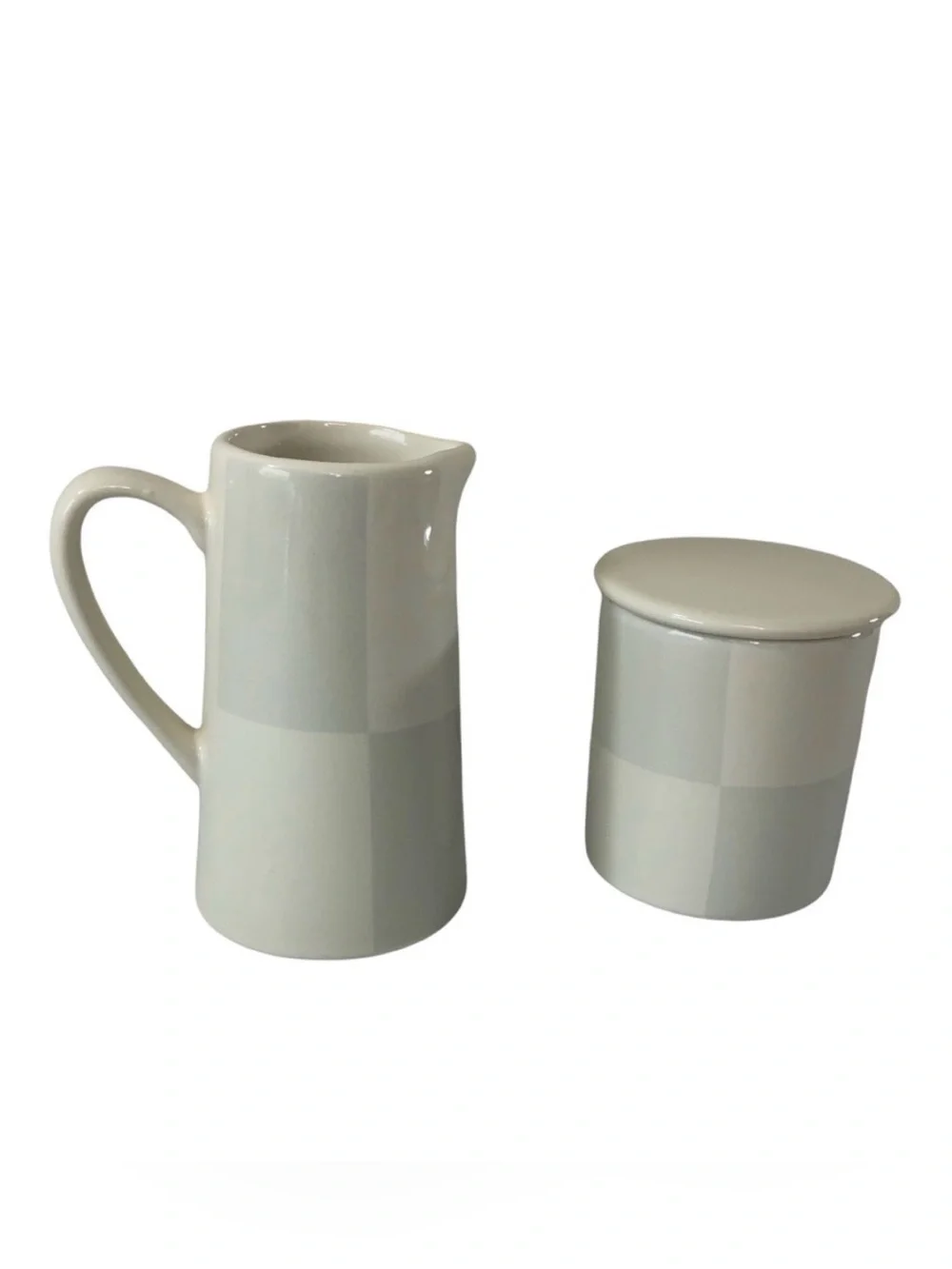 Nautica Signature Tableware Arctic White Cream and Sugar Stoneware Set & Lid